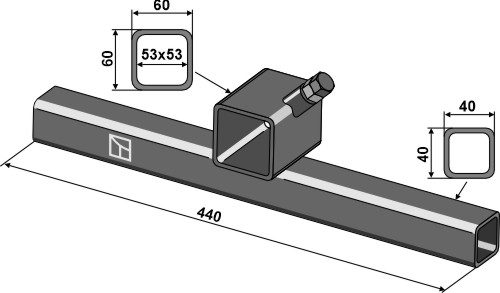 Tvärstång 440 mm