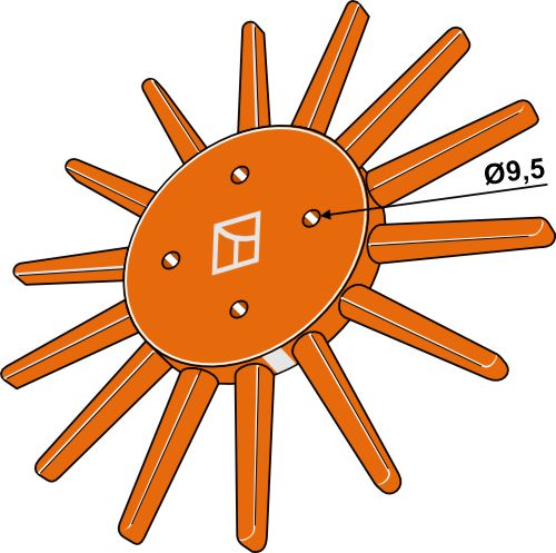 Sormikultivaattori Ø290 mm