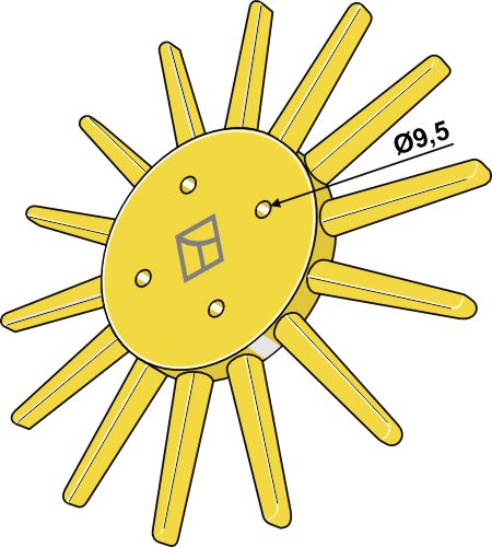 Sormikultivaattori Ø290 mm