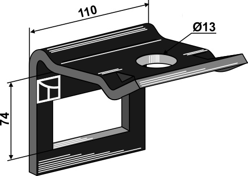 Klämma för tand 80x10
