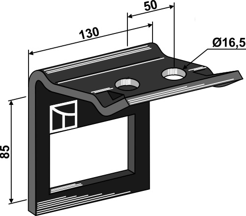 Klämma för  tand 90x13  med förstärkningsfjäder 90x11