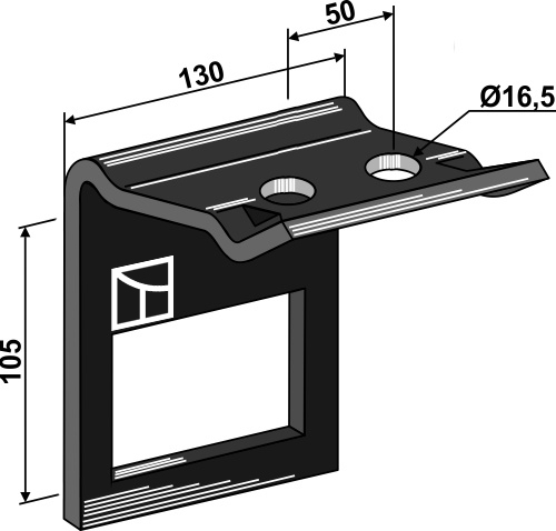 Klämma för  tand 90x13 med förstärkningsfjäder 90x11