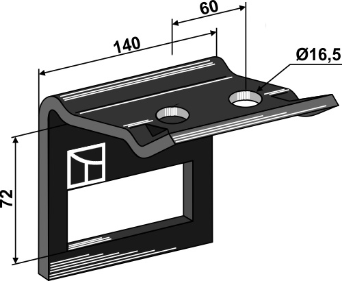 Klemme for tind 100x14