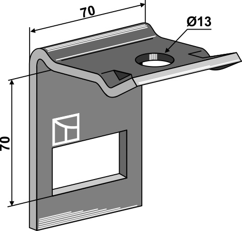 Clamp for tine 45x10