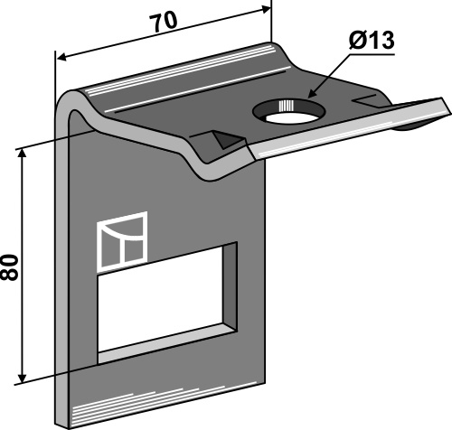 Clamp for  tine 45x10
