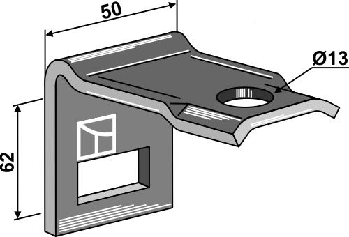 Clamp for  tine 32x12