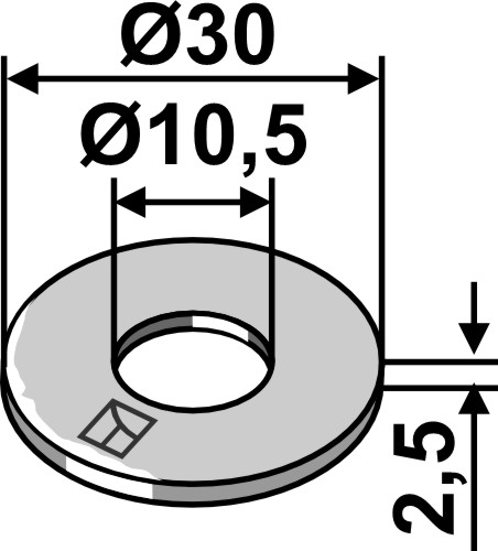 Skive Ø30x2,5xØ10,5