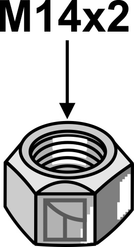 Itselukittuva mutteri M14