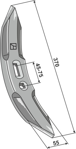 Cultivator share 370mm