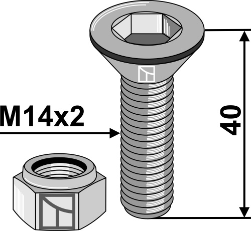 Hexagon socket bolt M14x2x40