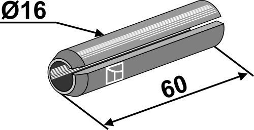 Dowel pin Ø16x60