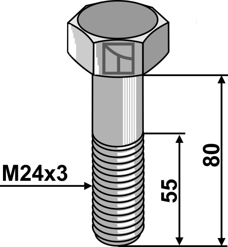 Bolt M24x3 - 8,8