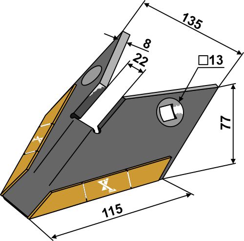 Hi Lift-vinge - Hård metal