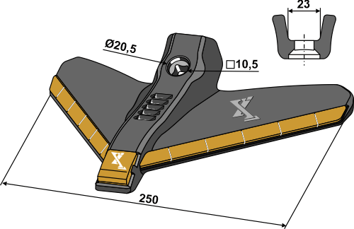 Svep 250 mm – Hårdmetall