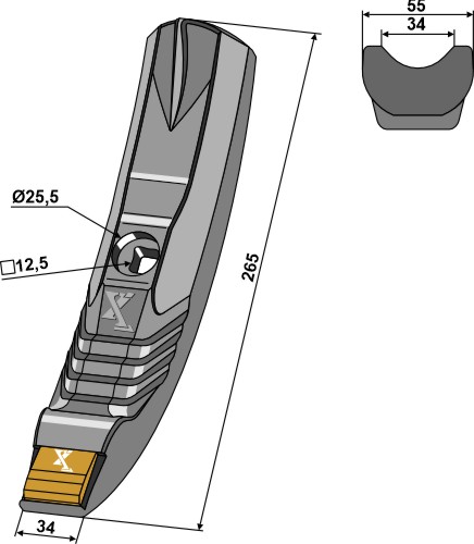 Skjærspiss - Hardmetall