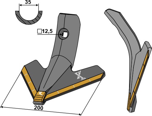 Sveip 200 mm - Hardmetall