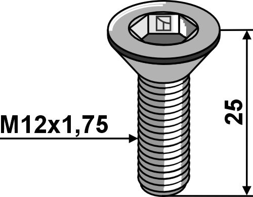 Sekskantskrue med innvendig sekskant