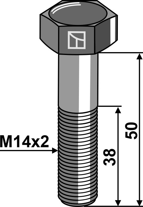 Sekskantbolt M14x2x50 uden møtrik
