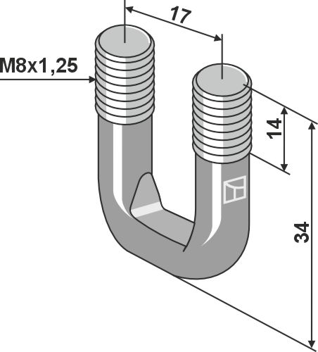 Stirrup bolt - M8x1,25