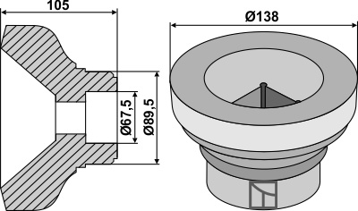Flange indvendig Ø138