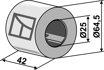 Hårdttræslager - Ø25 mm