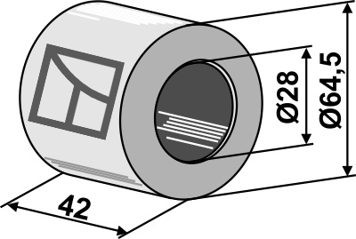 Hårdttræslager - Ø28 mm