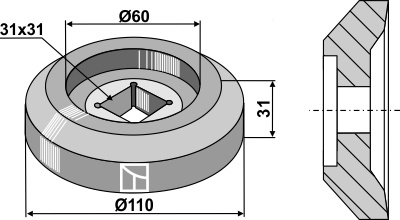Flange extern Ø110
