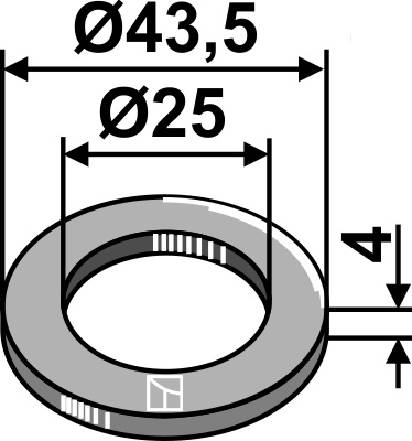 Washer Ø43,5x4xØ25