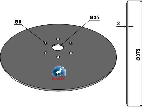 Såskiva Ø375x3