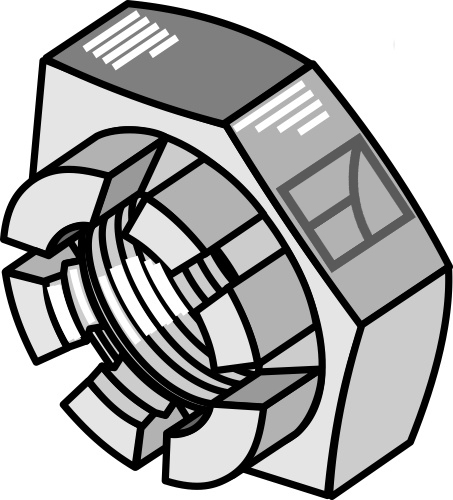 Sekskantet slotmøtrik - M27x1,5