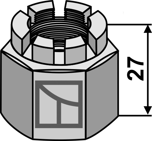Sekskantet slotmøtrik  M24x2
