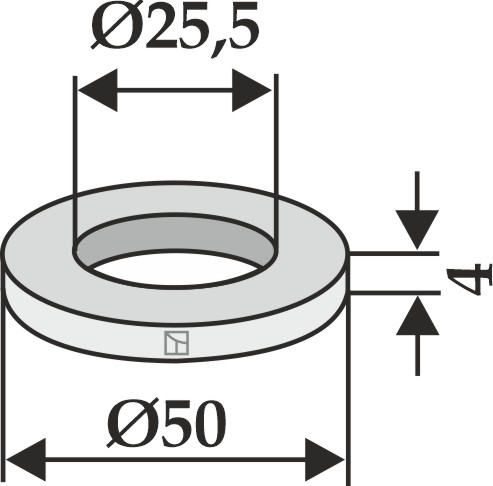 Skive Ø50x4xØ25,5