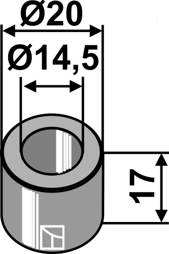 Bøssing 17xØ14,5xØ20