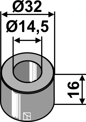 Bøssing 16xØ14,5xØ32