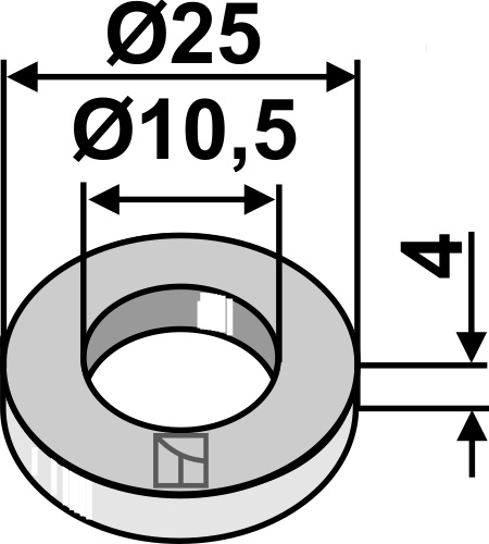 Skive Ø25x4xØ10,5