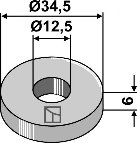 Skive Ø34,5x6xØ12,5