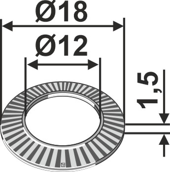 Bricka Ø18x1,5xØ12