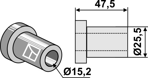 Internal bush 47,5xØ15,2xØ25,5