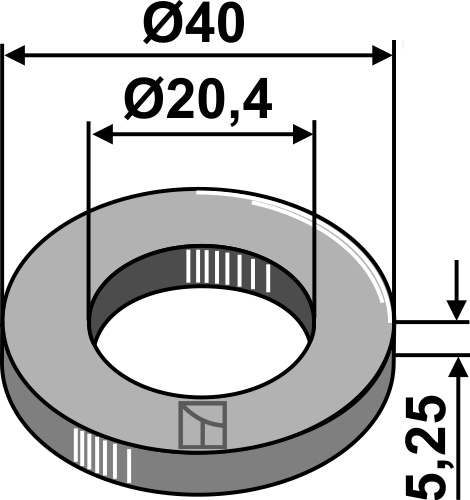 Skive Ø40x5,25xØ20,4