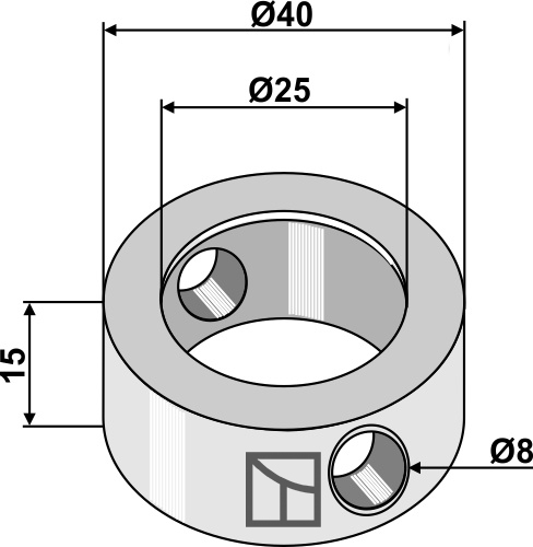 Spændering 15xØ25xØ40