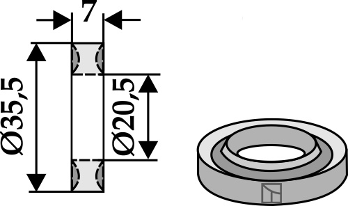 Safety ring Ø35,5x7xØ20,5