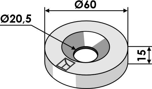Skive Ø60x15xØ20,5