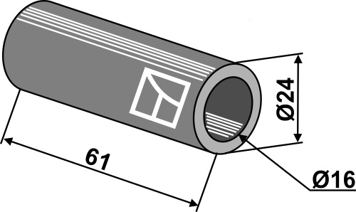 Distance bush 61xØ16xØ24