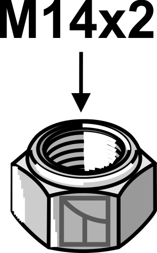 Selvlåsende mutter - M14x2