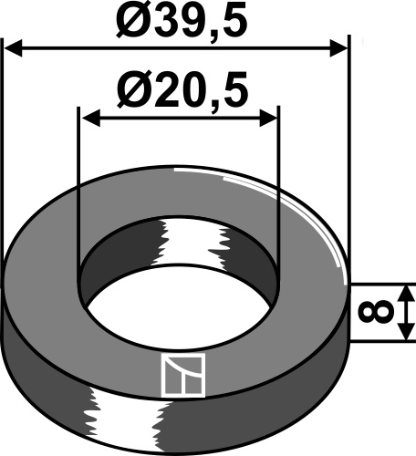 Washer Ø39,5x8xØ20,5