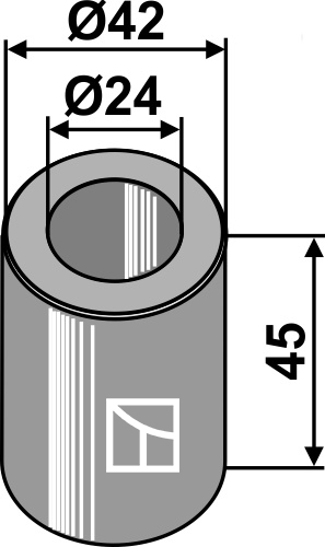 Bush inpressed 45xØ24xØ42