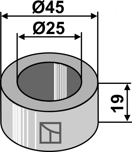 Bøssing 19xØ25xØ45
