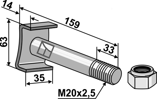 Bolt with self-locking nut - 10.9