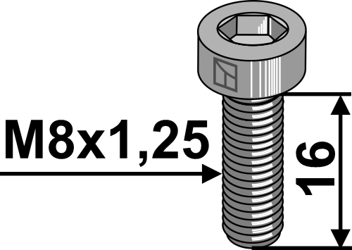 Sekskantbolt M8 - 8,8