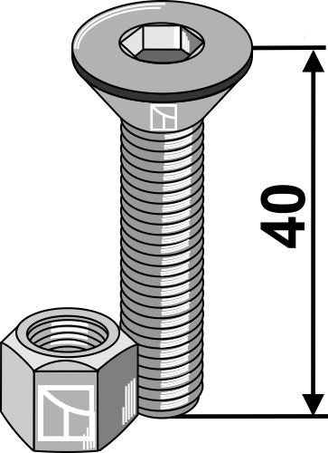 Hexagon socket bolt M8x1,25
